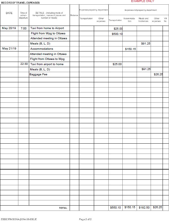 continuation of sample form