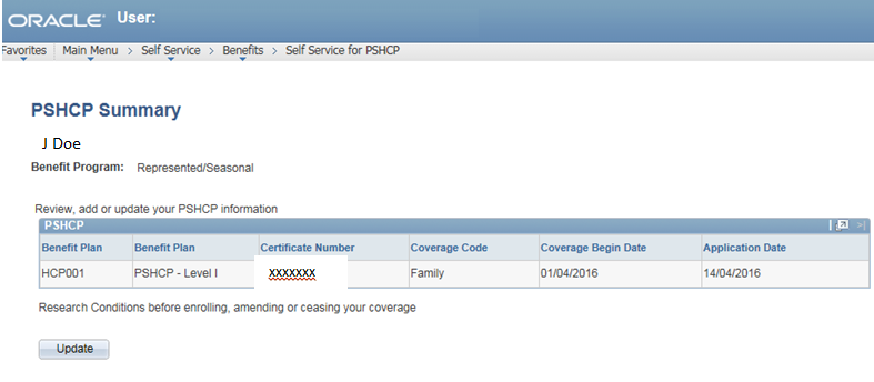 Public Service Health Care Plan Summary. Long description follows.