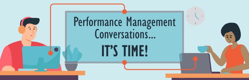 This image illustrates conversations on Performance Management.