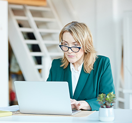 a person working from home