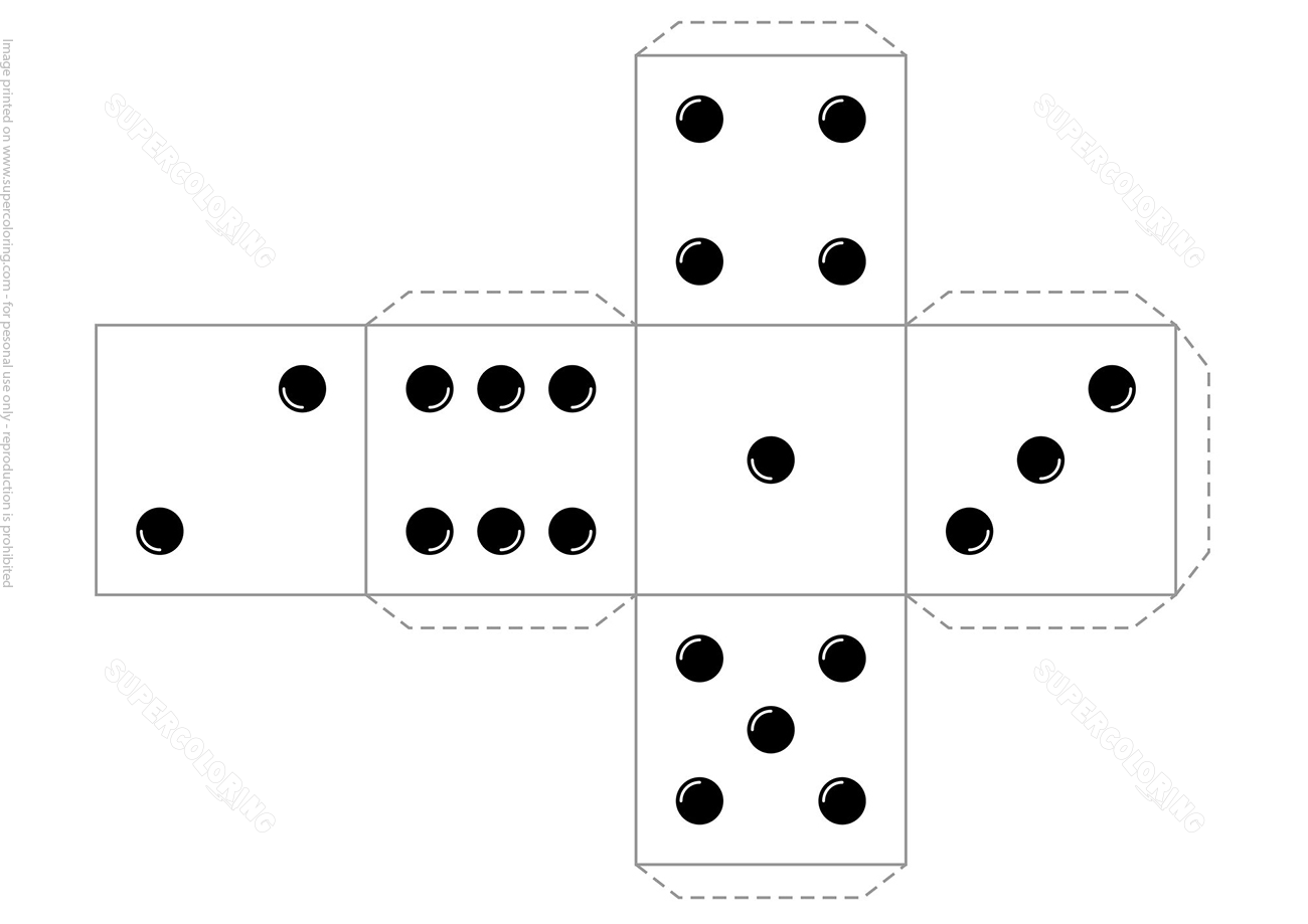 picture of the dice to print.