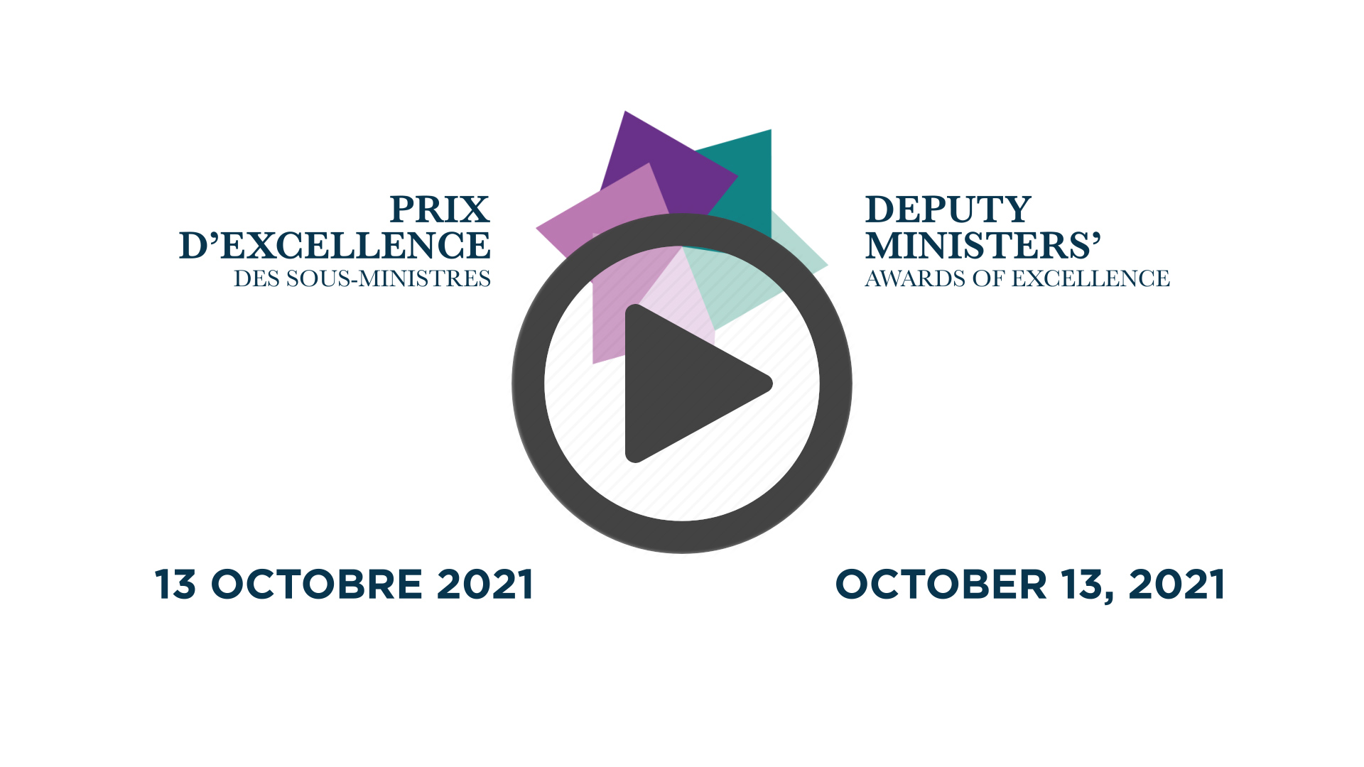 Prix d'excellence des sous-ministres 13 octobre 2021