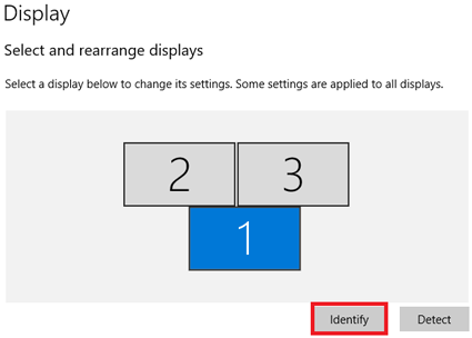 Choose the main screen and click identify