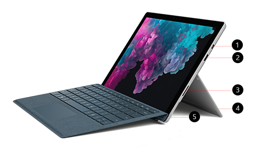 Surface Pro right side detail.  Long description below