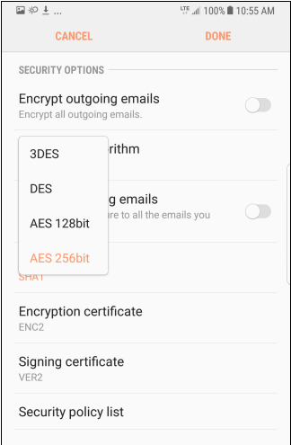 AES 256 bit algorithm