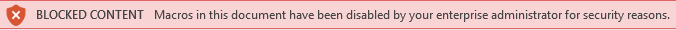 security warning macros have been disabled. enable content button