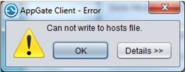 AppGate Client - Error