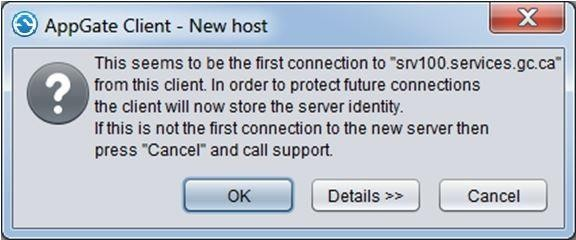 AppGate Client - New host