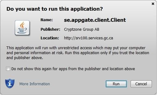 Do you want to run this application?