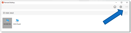 refresh the Remote Desktop by selecting the 3 dots (…)