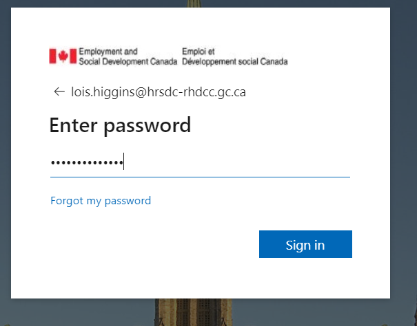 enter password