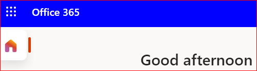 Office 365 homepage