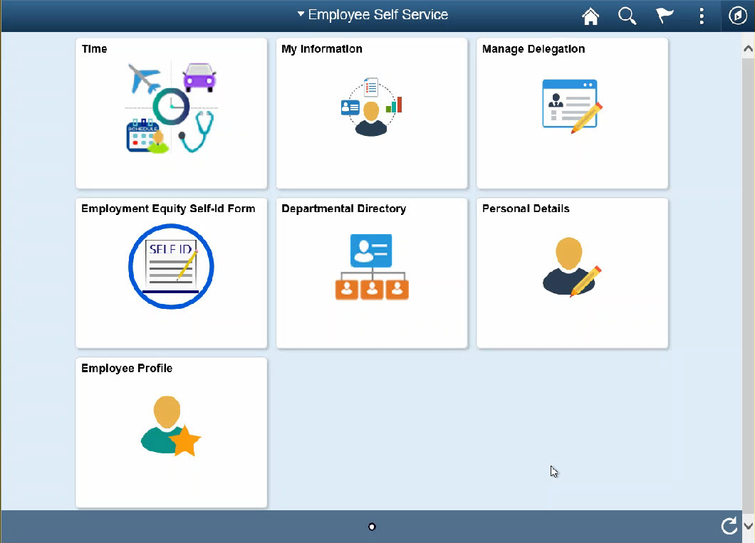 Virtual tour of myEMS (PeopleSoft) 9.2 - Employees