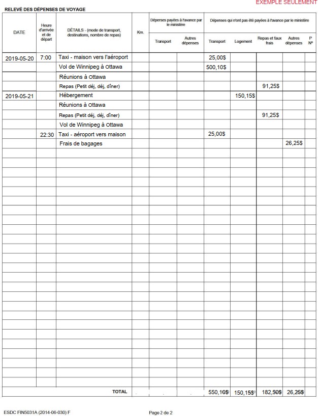 continuation of sample form