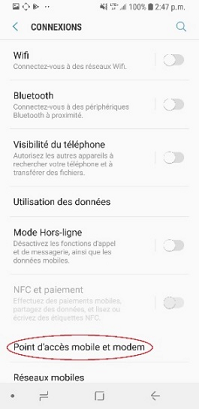 Point d'accès mobile et modem