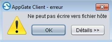 AppGate Client - Error