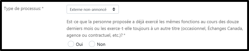 type de processus: Externe non-annoncé. longue description ci-dessous