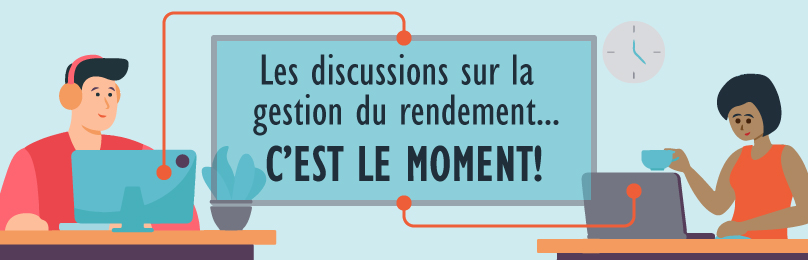 Cette image illustre les discussions sur la gestion du rendement.