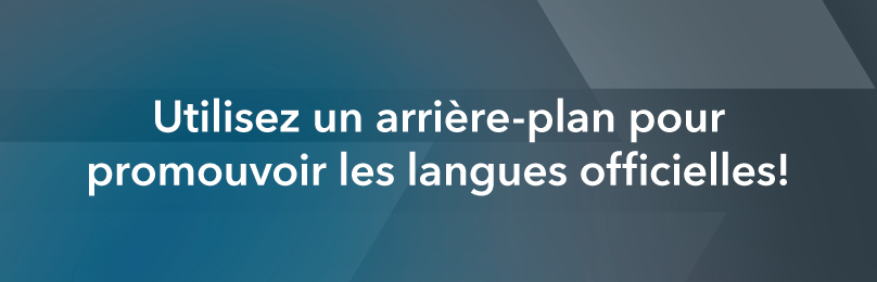 Cette image représente un fond décoratif inspiré de l’arrière-plan promotionnel des langues officielles. 