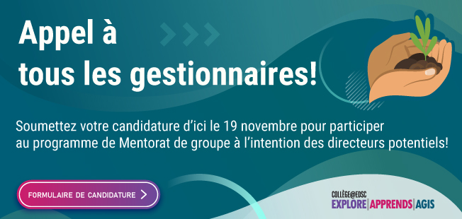 Mentorat de groupe à l’intention des directeurs potentiels